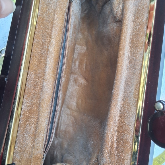 Vintage‎ Lucite closure snakeskin bag - Picture 14 of 16